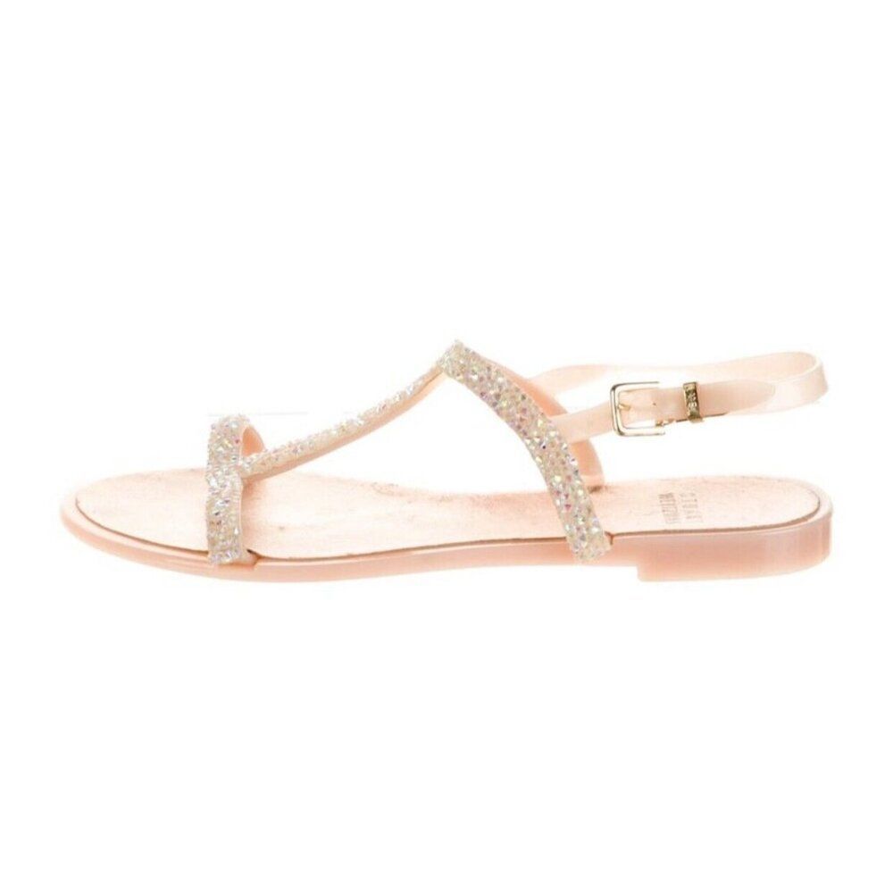 stuart weitzman Authentic Solid Pink Crystal Embe… - image 2